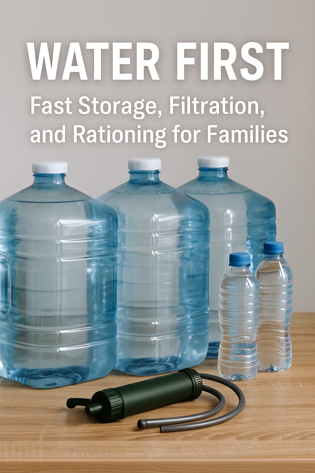 Water First: Fast Storage, Filtration, and Rationing for Families